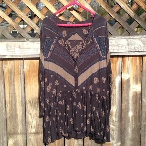 Free people long sleeve tunic dress